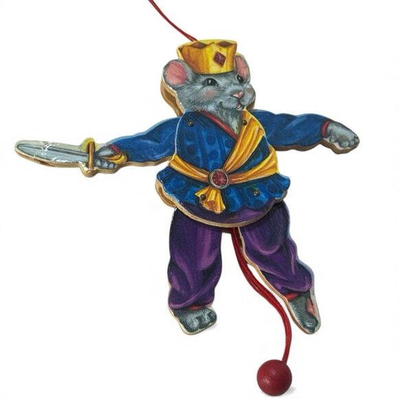 Vintage Marionette Mouse King Christmas Ornament Nutcracker - Picture 1 of 4